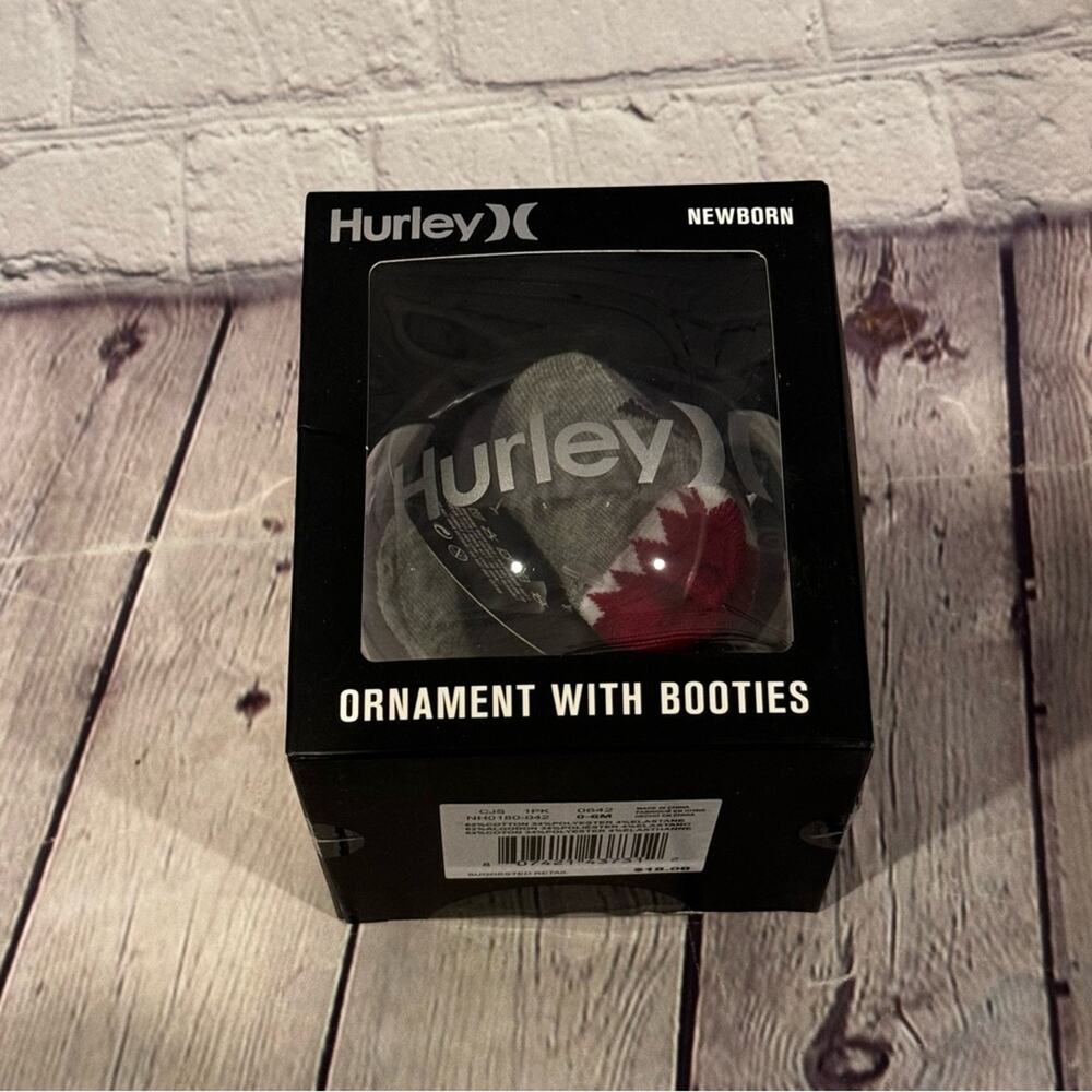 Hurley Ornament with Newborn Shark Baby Booties